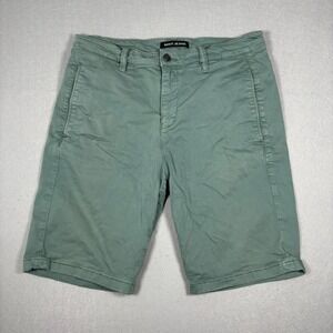 Mavi Mike Men's Chino Shorts Size 34 Cotton Twill Green 10"‎ Inseam Casual